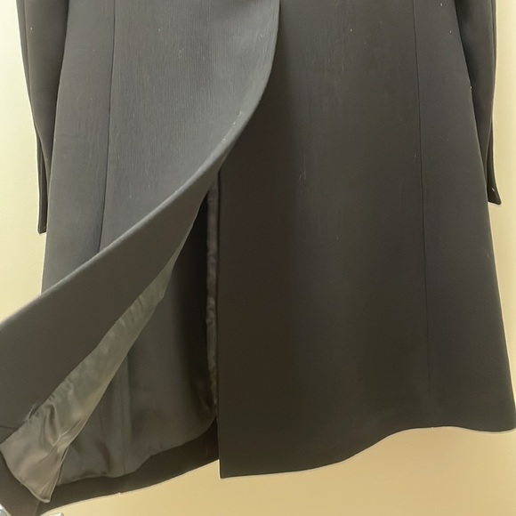 Black Miu Miu Coat with Embellished Mirrored Buttons - Picture 9 of 10